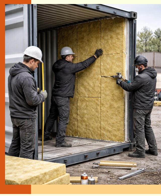 Утепление морского контейнера в Губахе: надежная теплоизоляция и защита